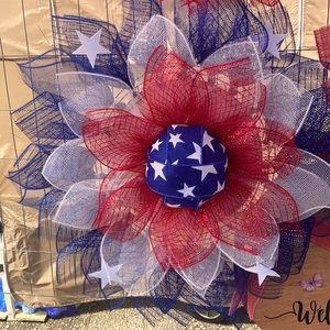 American flag wreath